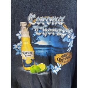 Alstyle Apparel & Activewear Carona Therapy T-shirt Men's Size XL Navy Blue Vtg